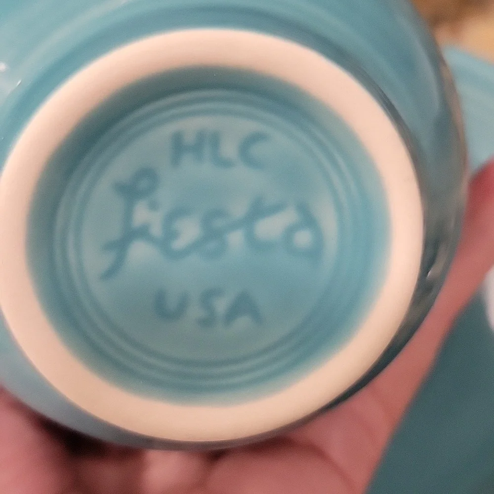 FIESTAWARE Turquoise Cup & Saucer - Fiesta Ware Tea Coffee